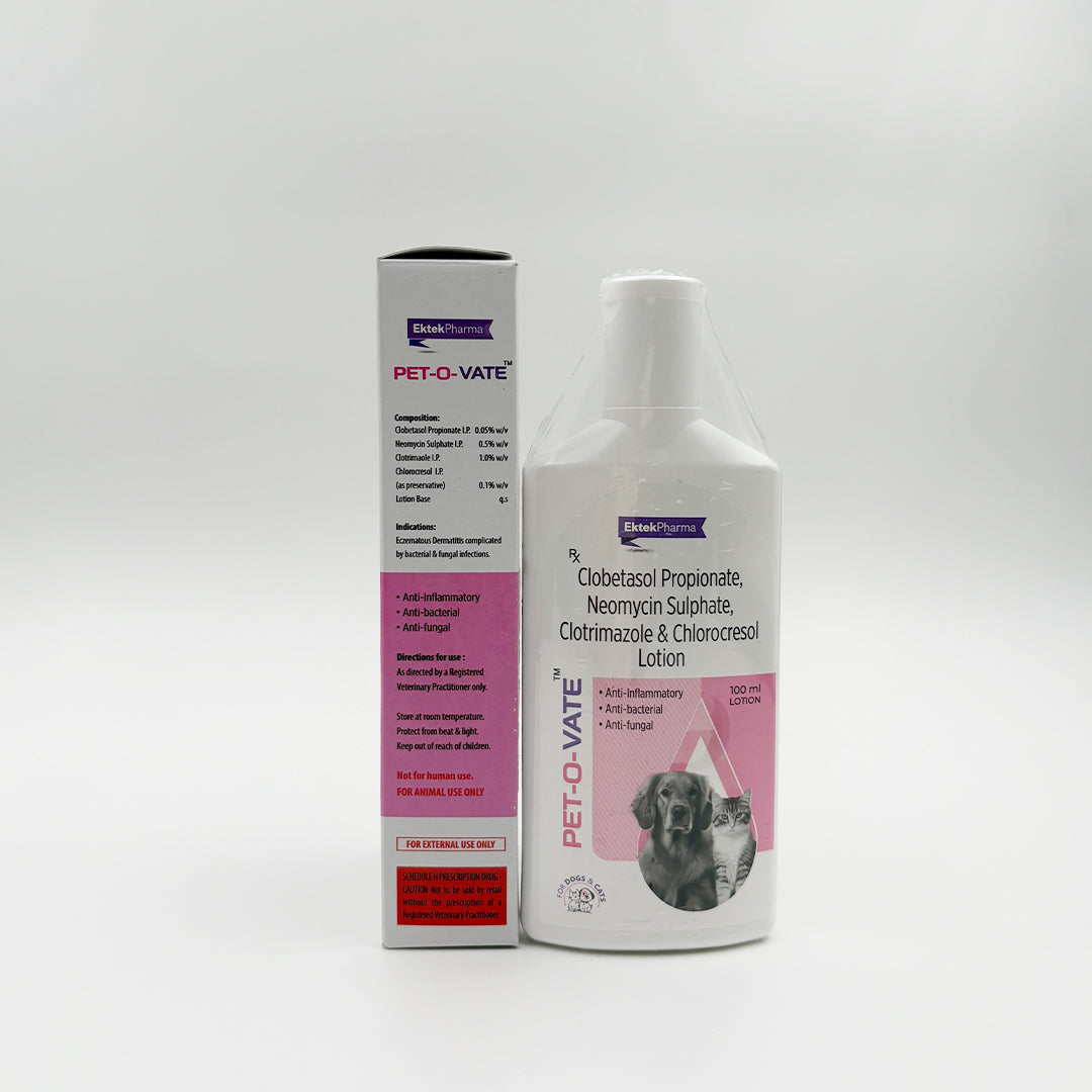 PET-O-VATE prescription skin lotion for dogs and cats