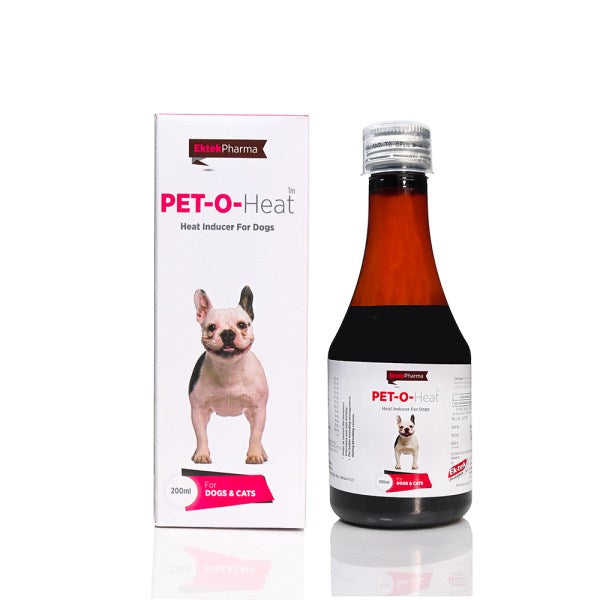 Pet-O-Heat Syrup 200ml for female dogs reproductive support