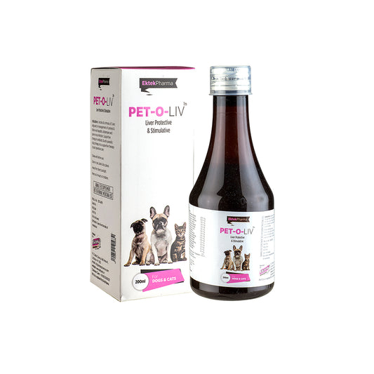 Pet-O-Liv Syrup for Dogs & Cats (Pack of 2) 200 ml | Herbal Wellness Support