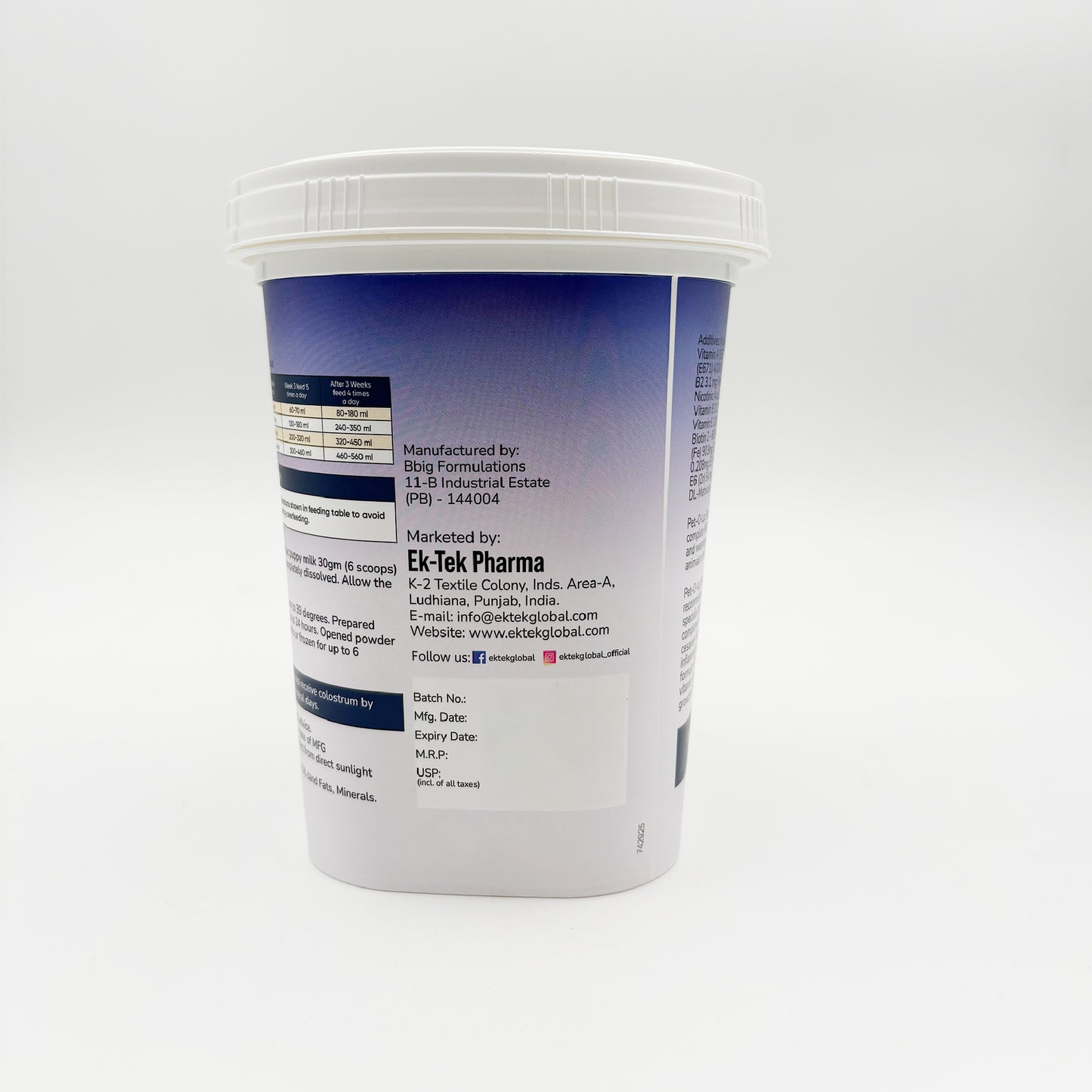Pet-o-Lac Stage-1 Puppy Milk Formula/Milk Replacer 250 gm