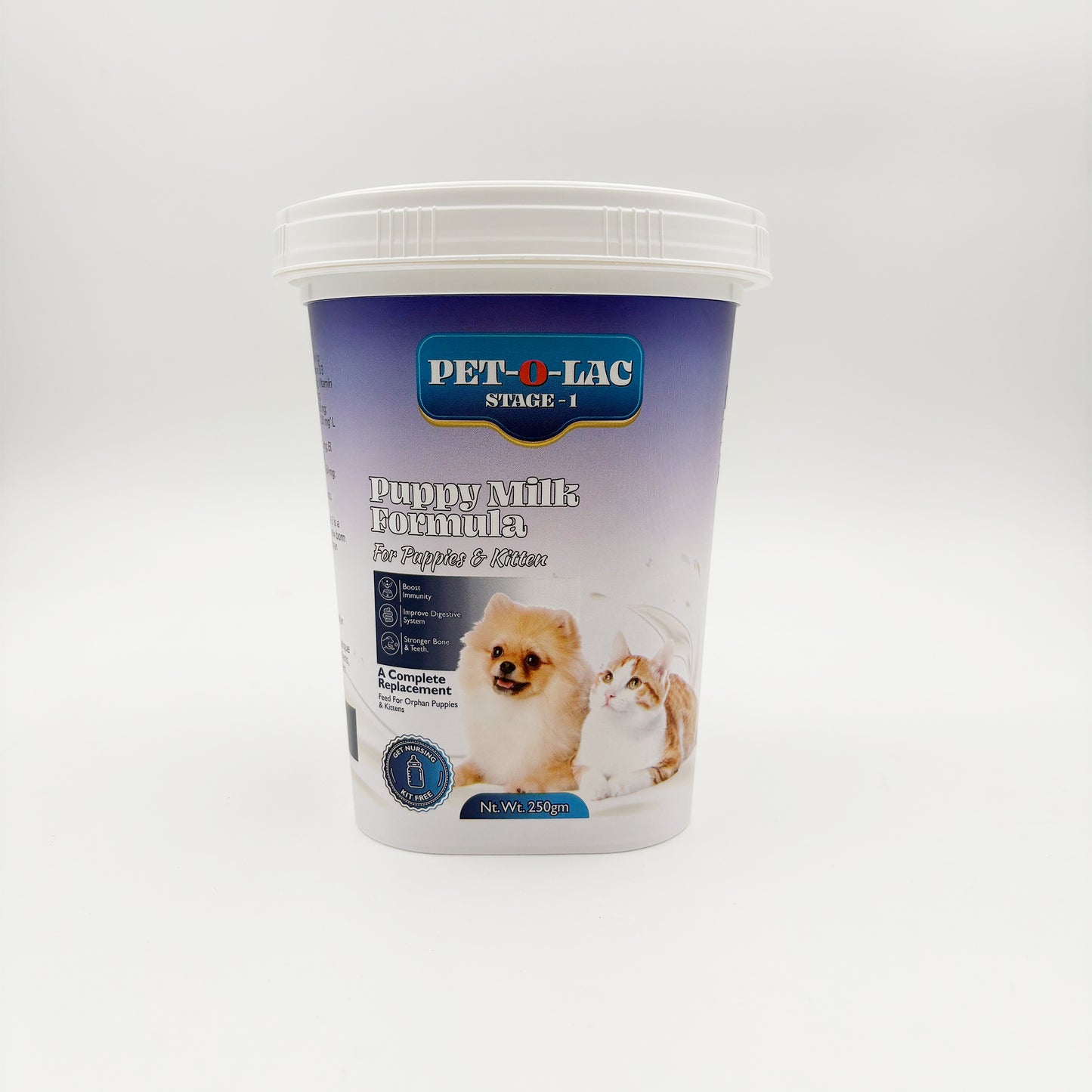 Pet-o-Lac Stage-1 Puppy Milk Formula/Milk Replacer 250 gm