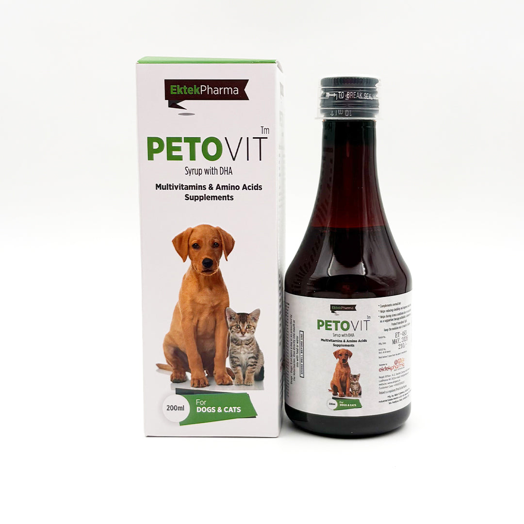 Pet-O-Vit Syrup bottle