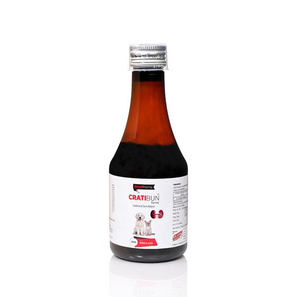 Pet kidney health supplement liquid syrup bottle