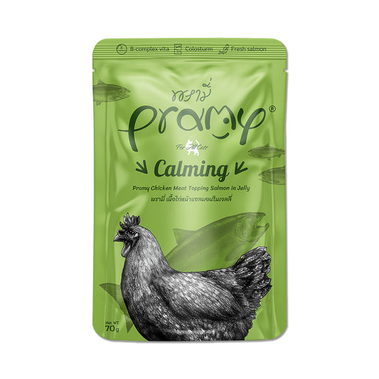 Pramy Calming Chicken Salmon in Jelly for Cats 70g Pack of 5