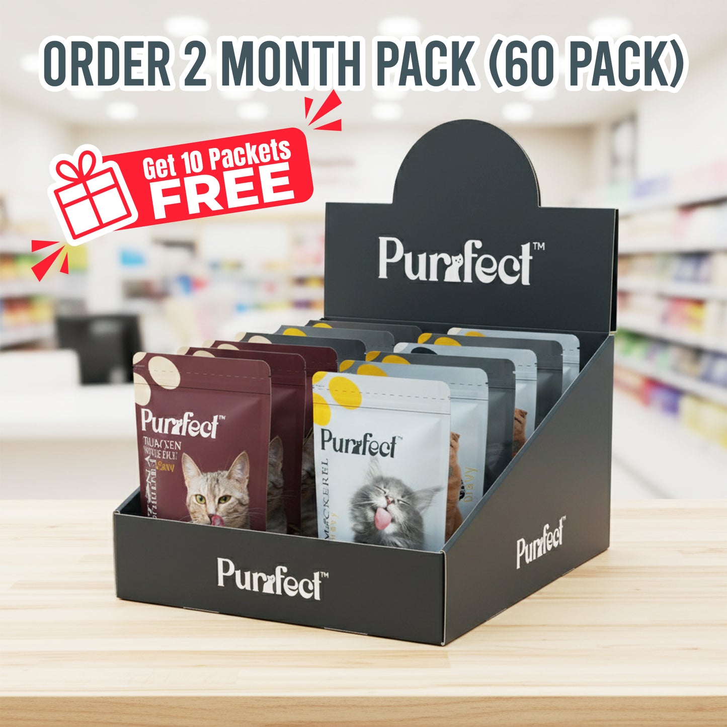 Purrfect Cat Food 2 Month Pack (60+10 Free)