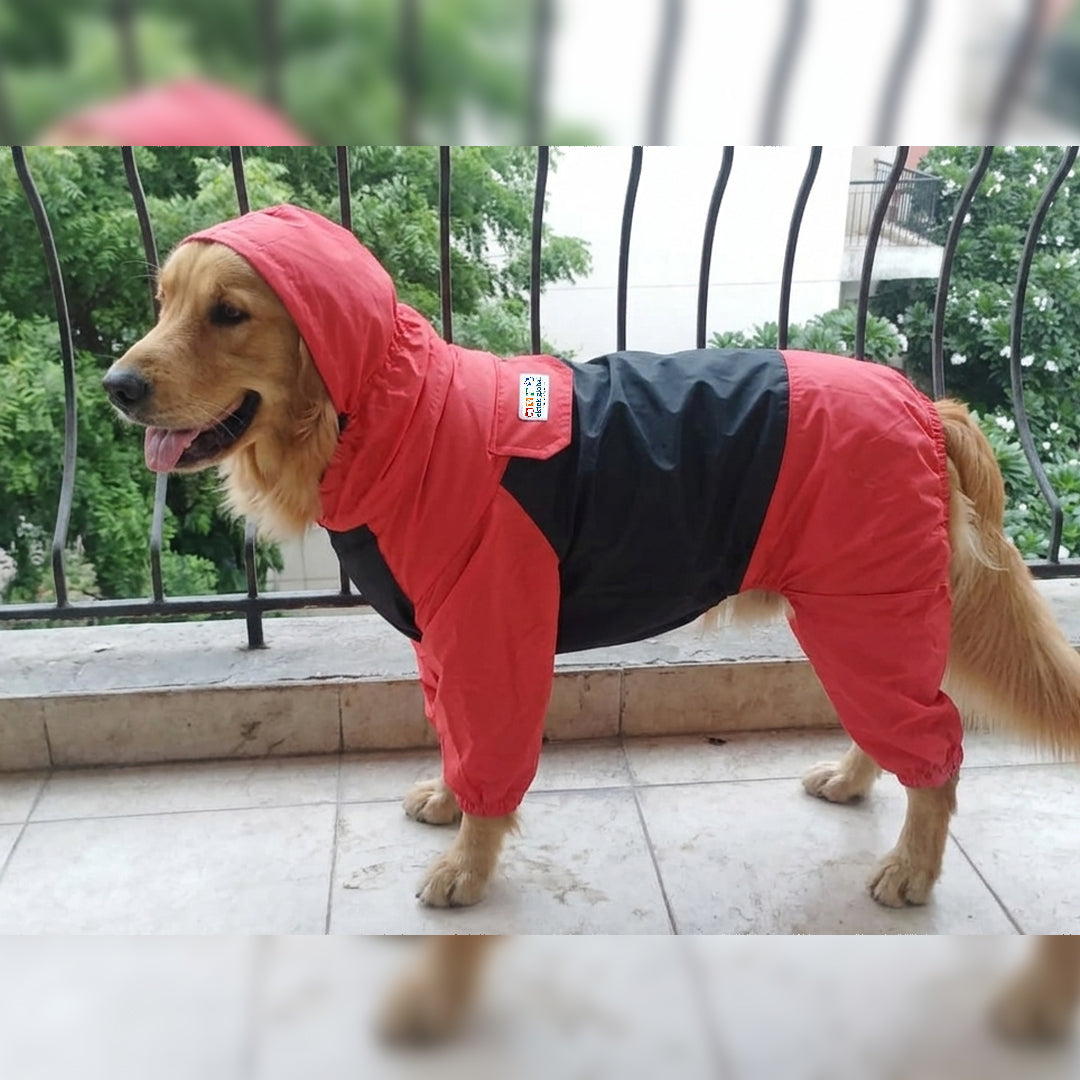 Waterproof Dog Raincoat with Hood & Legs | Full Coverage