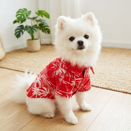 Collar Shirt for Dogs tree print