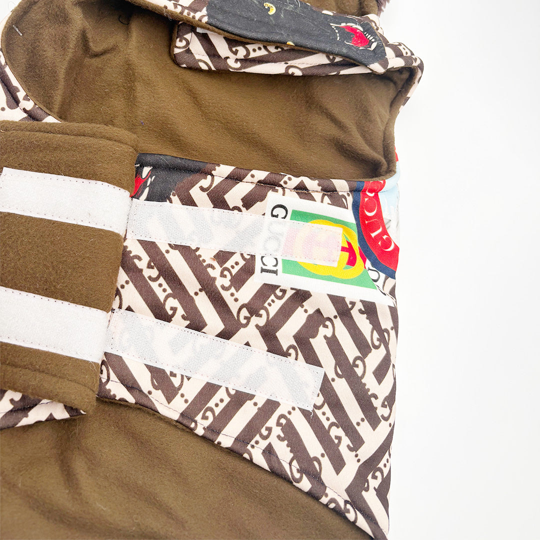 Premium Printed Dog Winter Hoodie Jacket with Fleece Lining