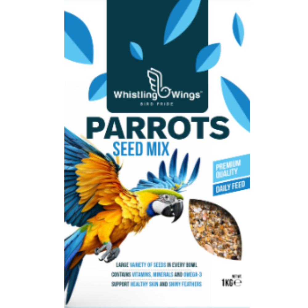 Whistling Wings Parrot Seed Mix – Premium Daily Feed (1KG)