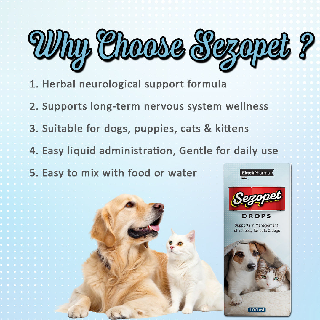 Why you need to choose Sezopet Drops for fits and seizure in dogs and cats