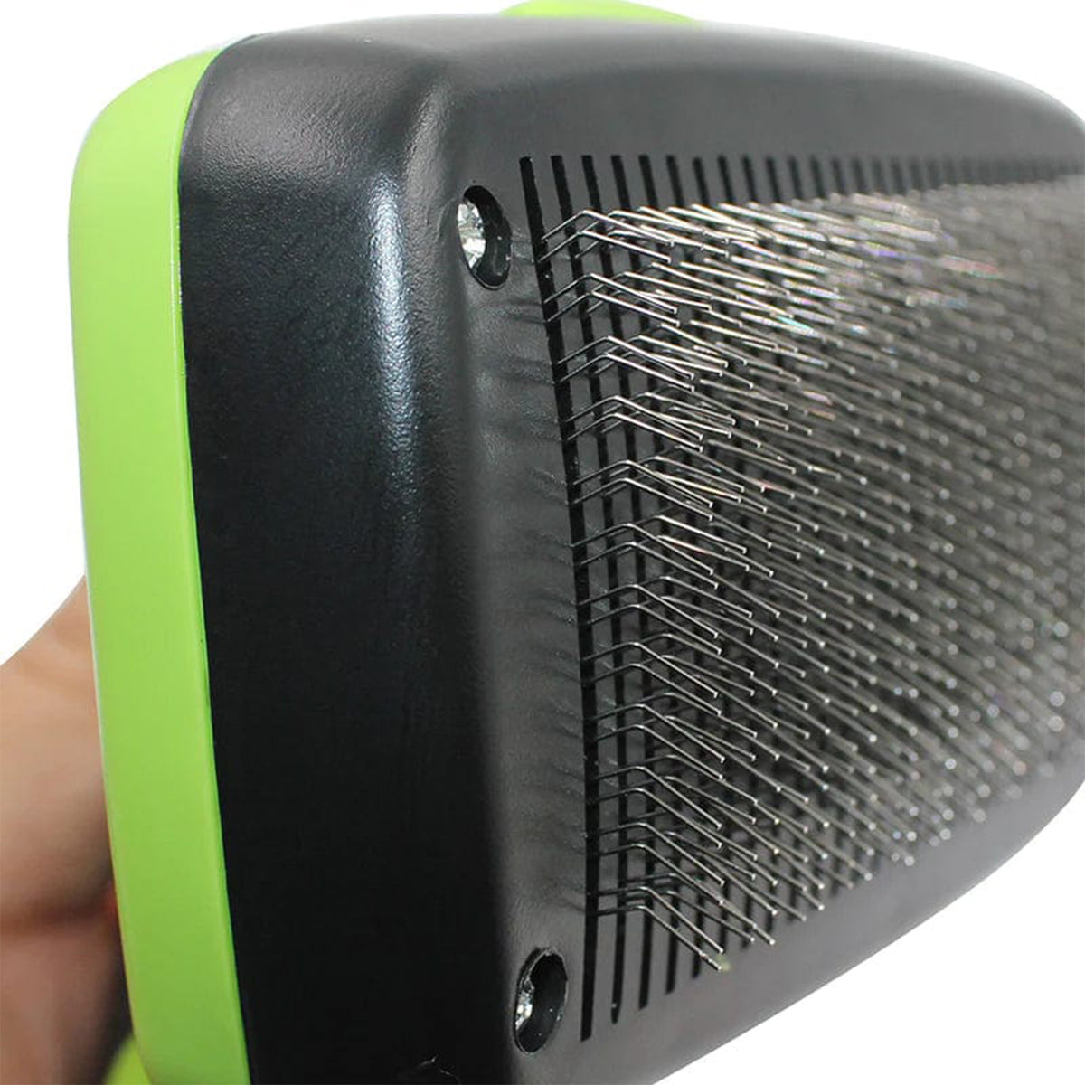 Self-Cleaning Slicker Brush with Push Button