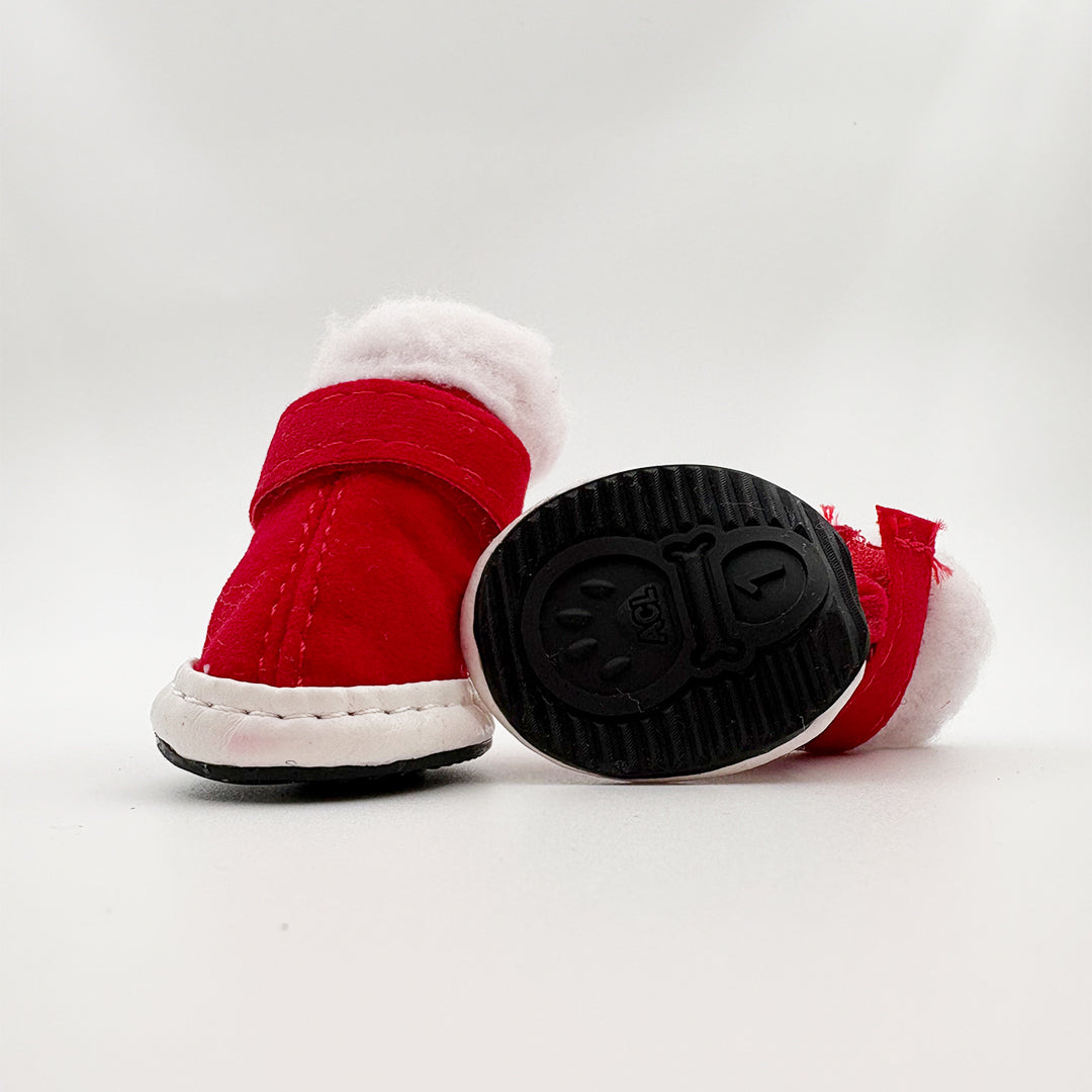 Small dog paw shoes for cold weather and snow protection