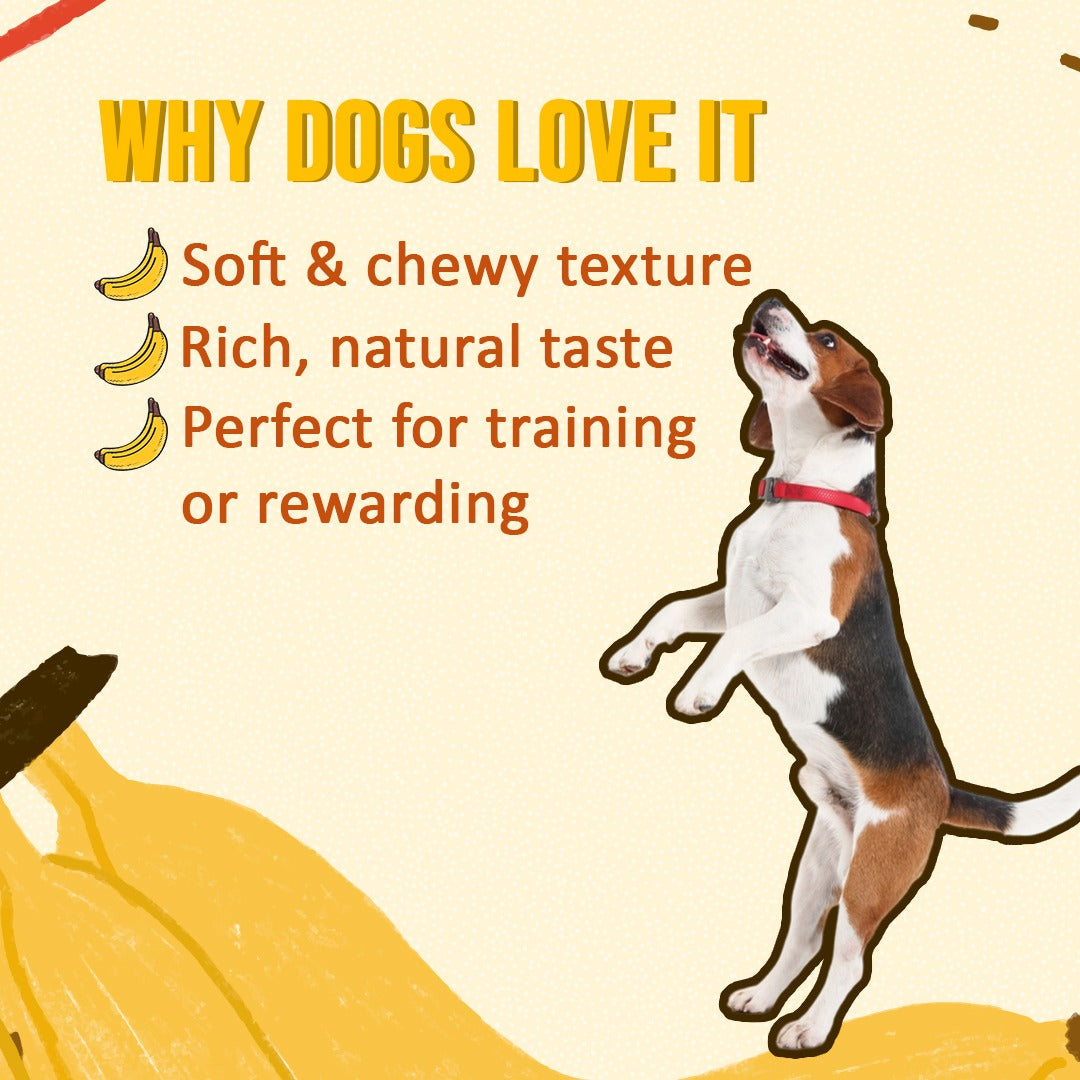 Soft treats banana flavoured treats for dogs
