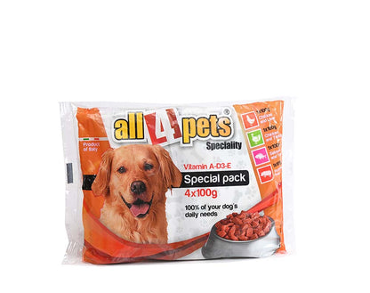 All4Pets Special Pack Chicken Jellies (100gm x 4pouches) (Pack of 2)