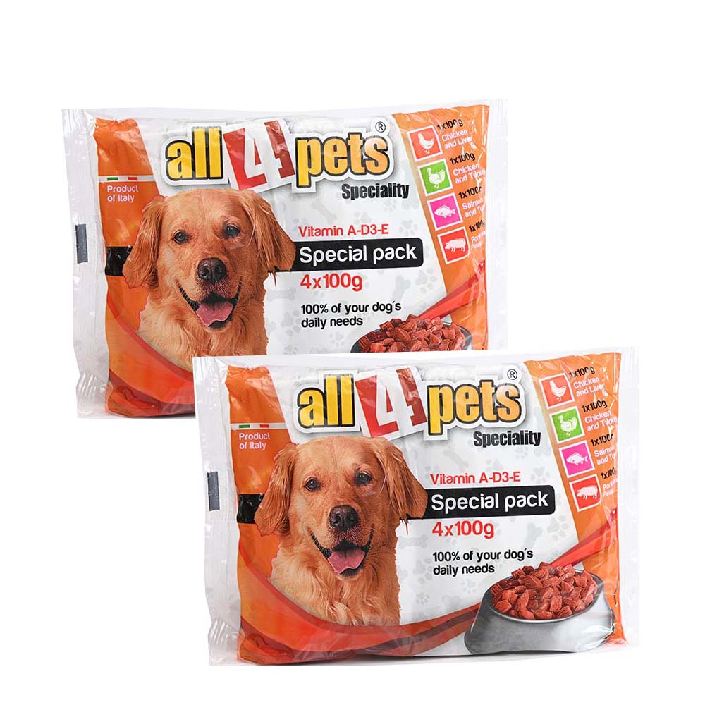 All4Pets Special Pack Chicken Jellies (100gm x 4pouches) (Pack of 2)