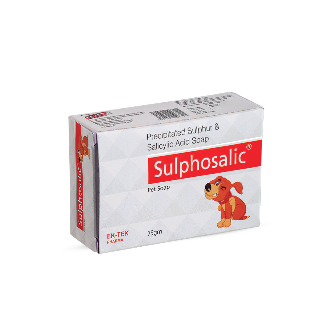 Sulphosalic Pet Soap 75gm – Medicated dog soap bar for itchy & sensitive skin