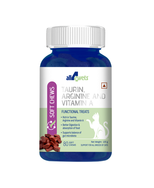 Taurine & Vitamin A Soft Chews for Cats – 80 Chews