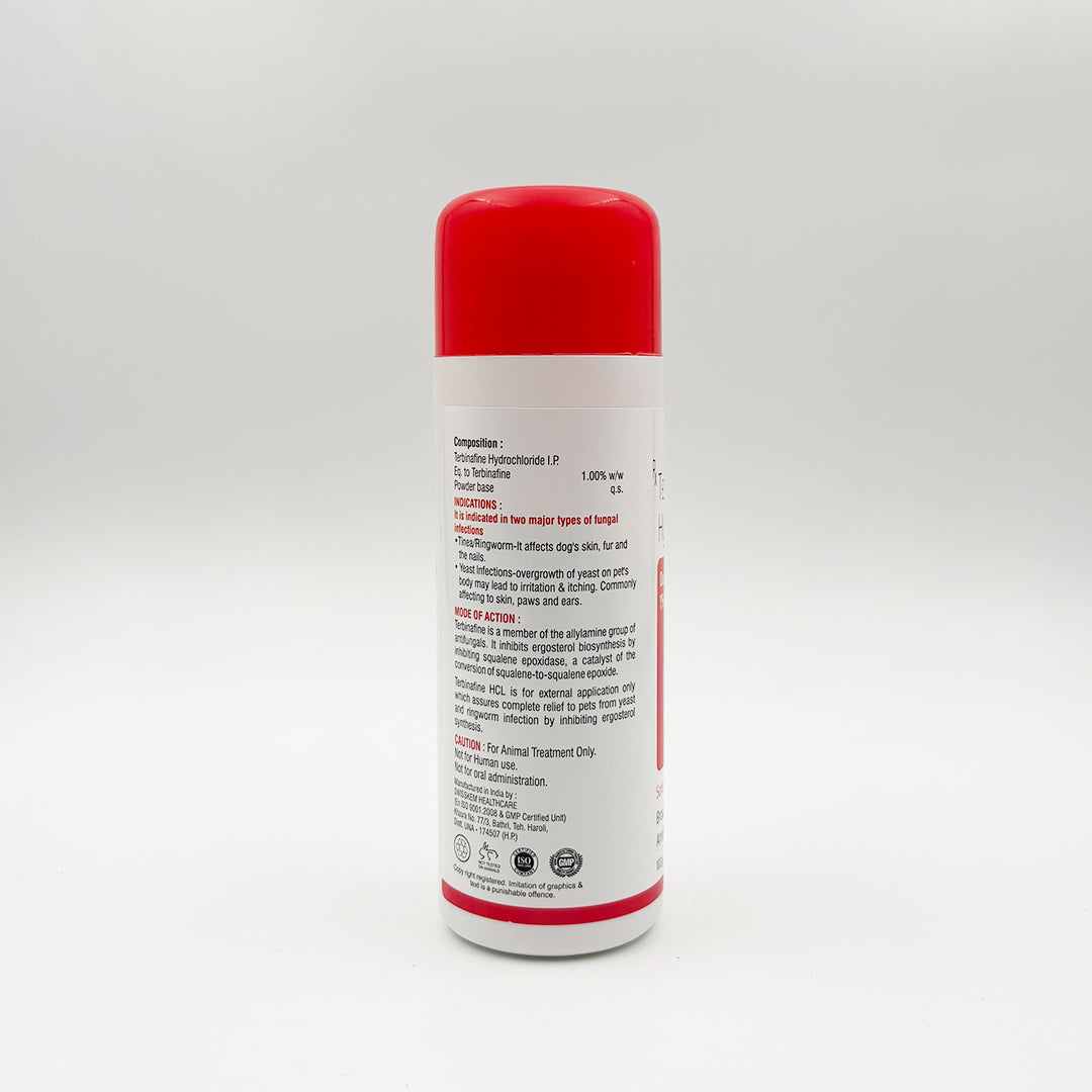 Terbinafine Terbovate Antifungal Powder backside