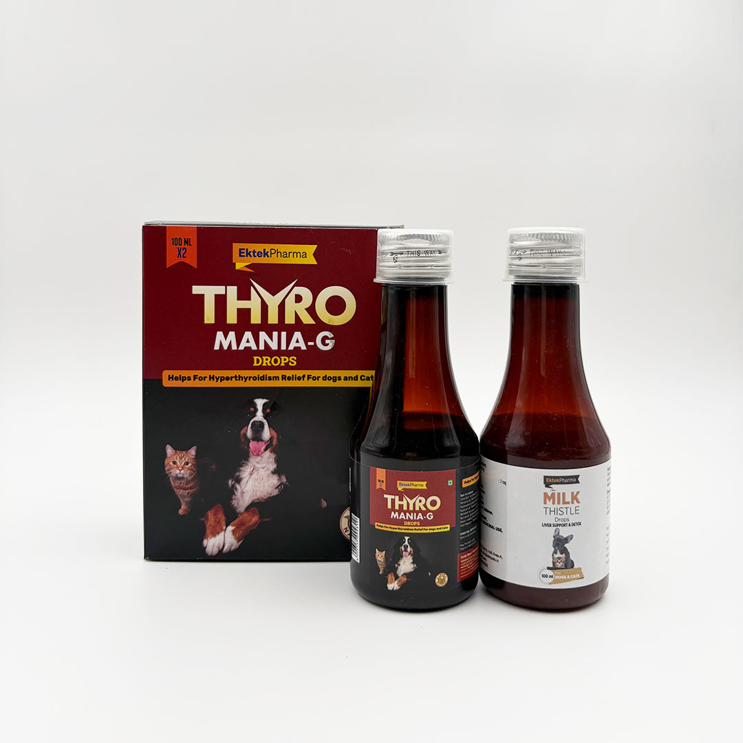Thyroid problems in dogs support drops packaging