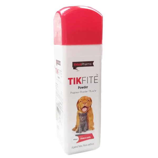TikFite Tick & Flea Powder 100g for dogs and cats – Pack of 2 front view