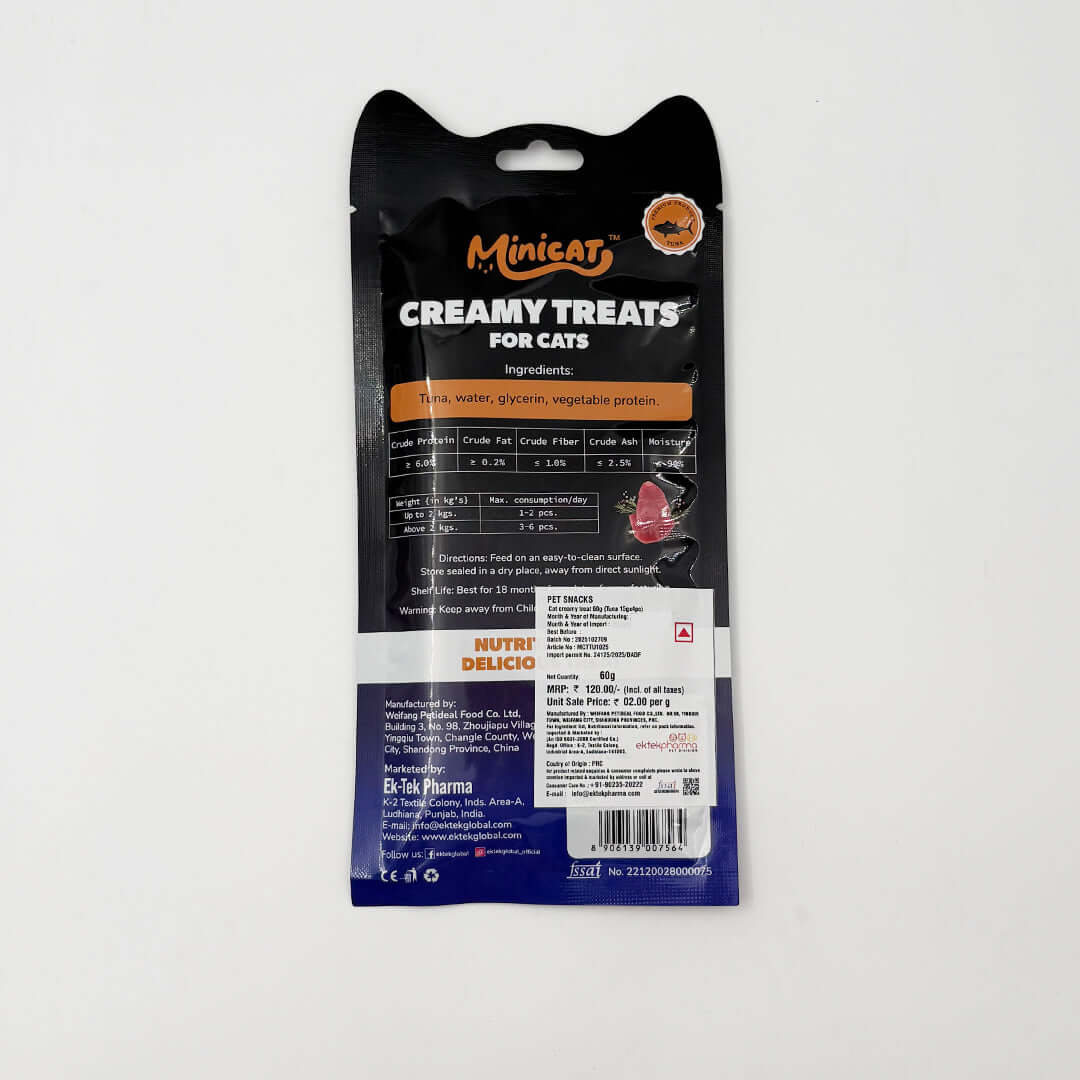 best creamy treats tuna flavor for picky cats back side