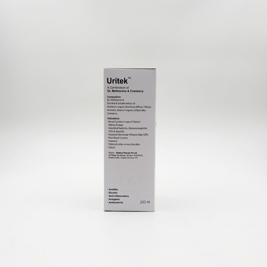 Uritek Syrup ingredients