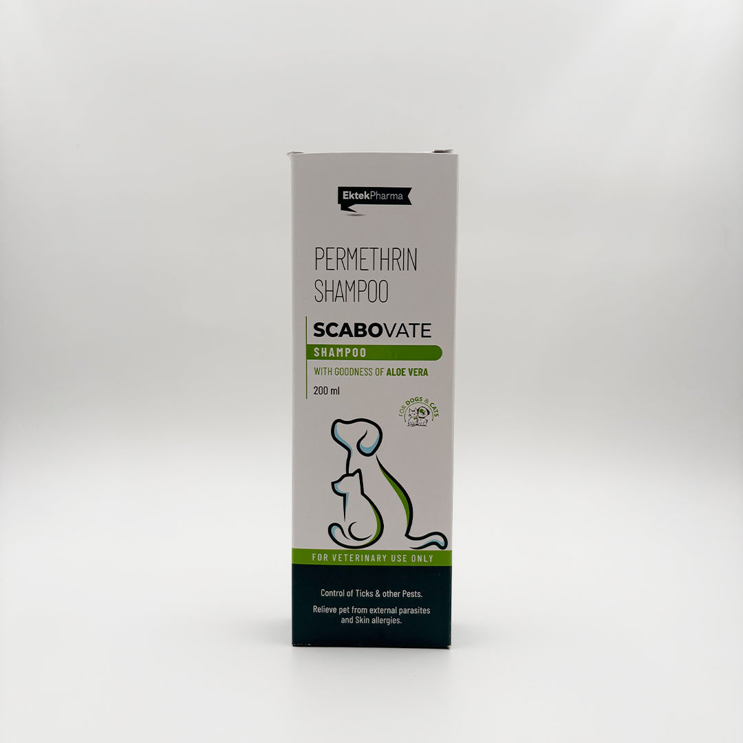 Veterinary medicated shampoo for itchy skin and parasites in dogs