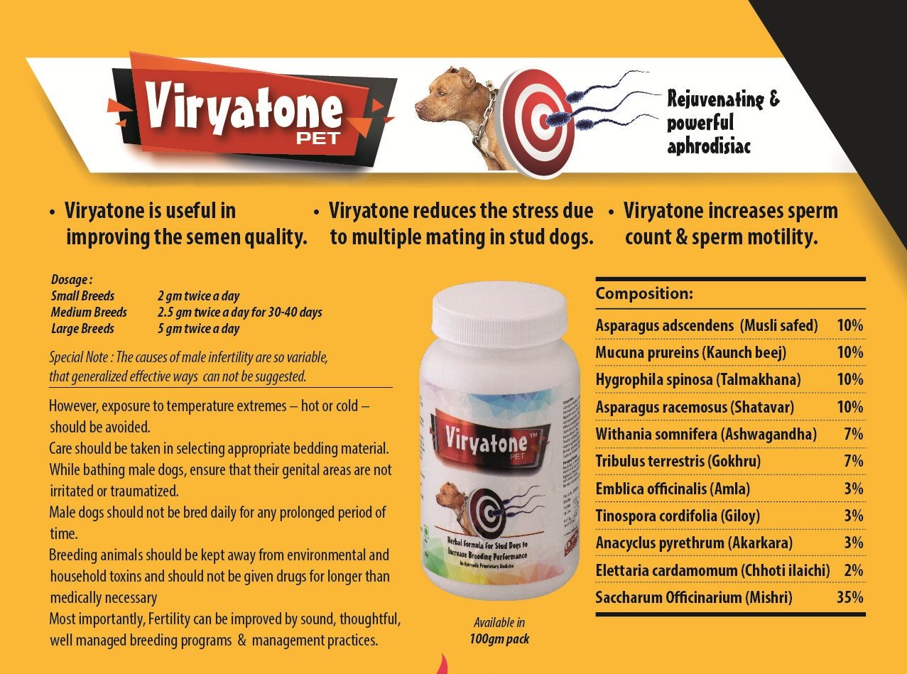 Viryatone Pet Powder-100gm (Rejuvenating &amp; Powerful Aphrodisiac)