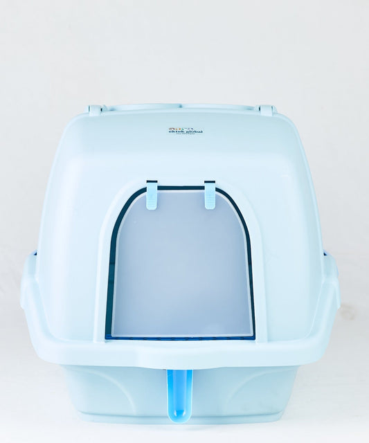 ENCLOSED CAT LITTER BOX-Blue