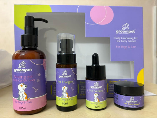 Groompet- Daily Grooming kit for furry friend Dogs & Cat!
