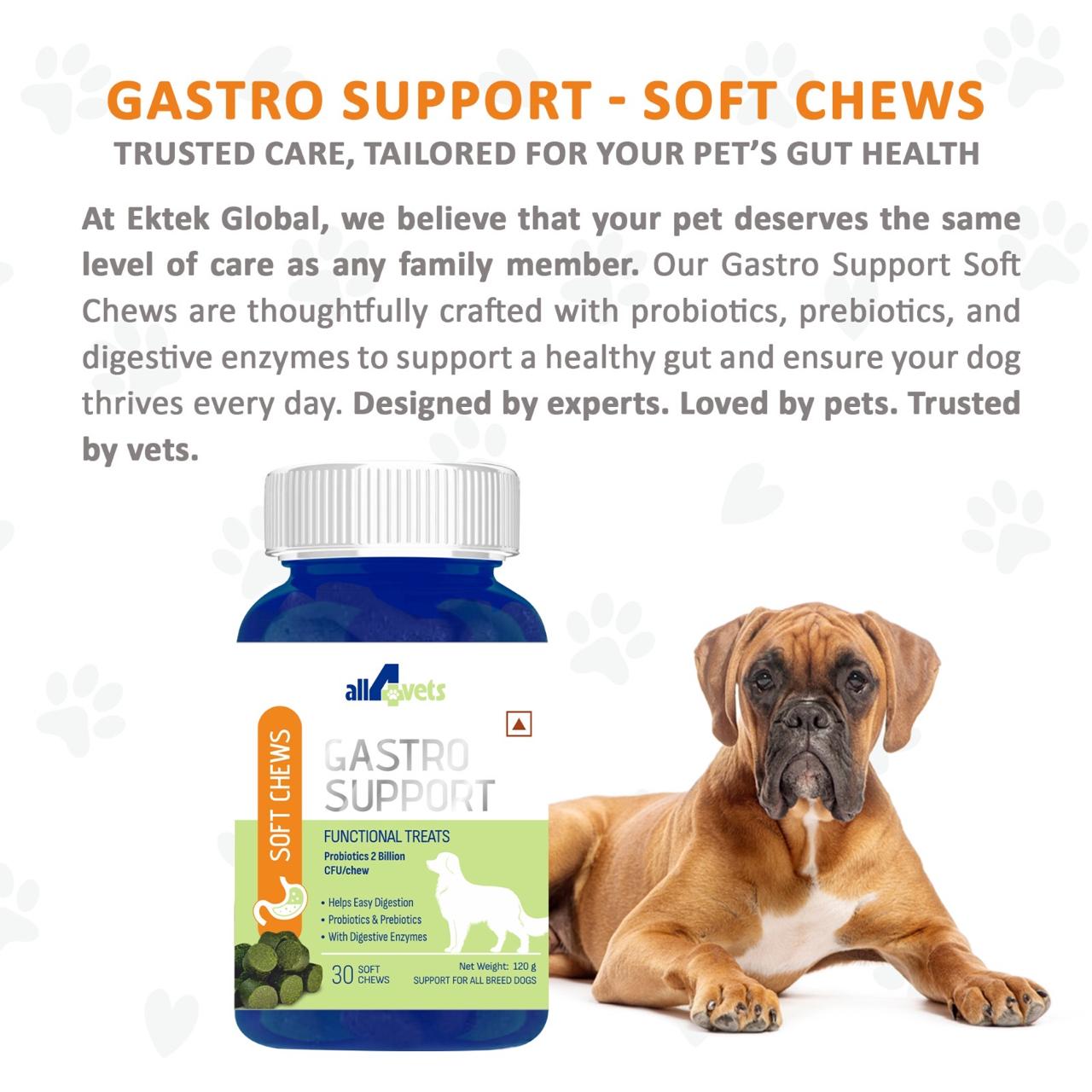 SOFT CHEWS- GASTRO SUPPORT FOR DOGS