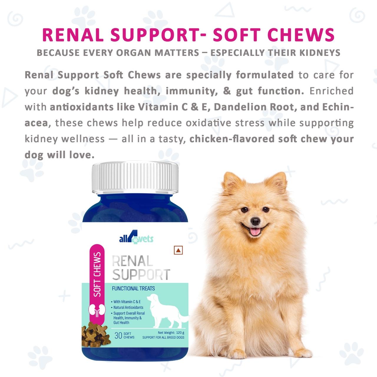 SOFT CHEWS- RENAL SUPPORT FOR DOGS