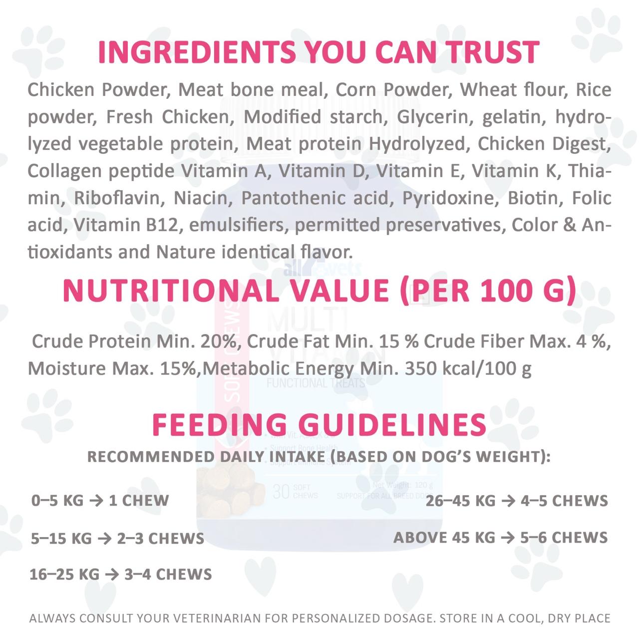 SOFT CHEWS- MULTI VITAMIN FOR DOGS