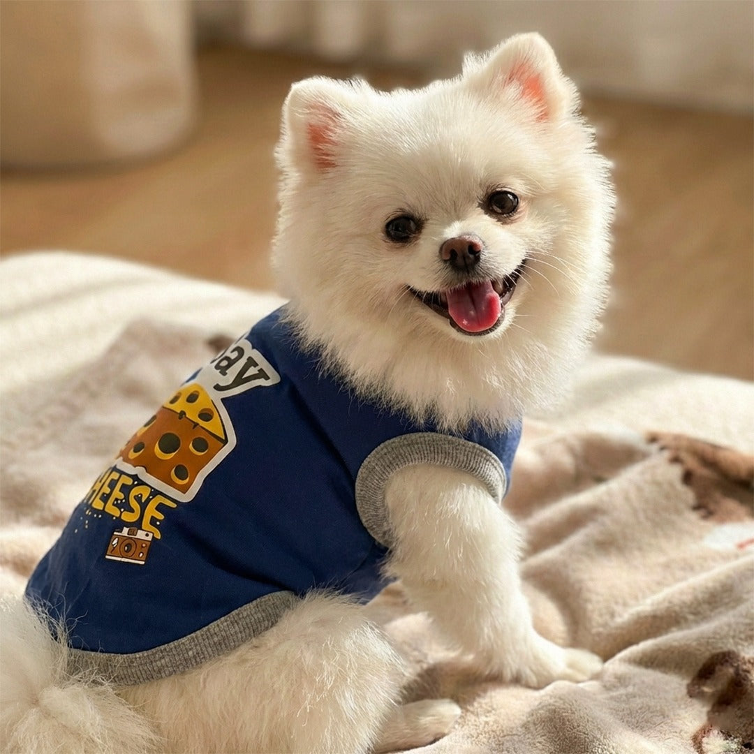 Say Cheese Printed T-shirt for Dogs