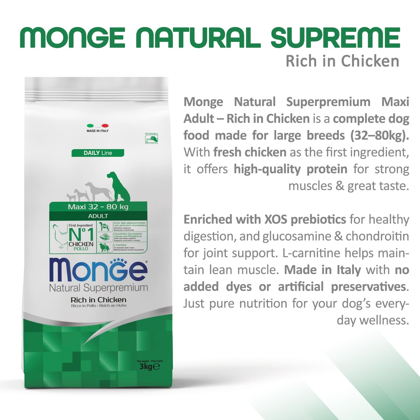 Monge Natural Supreme dog food in india 