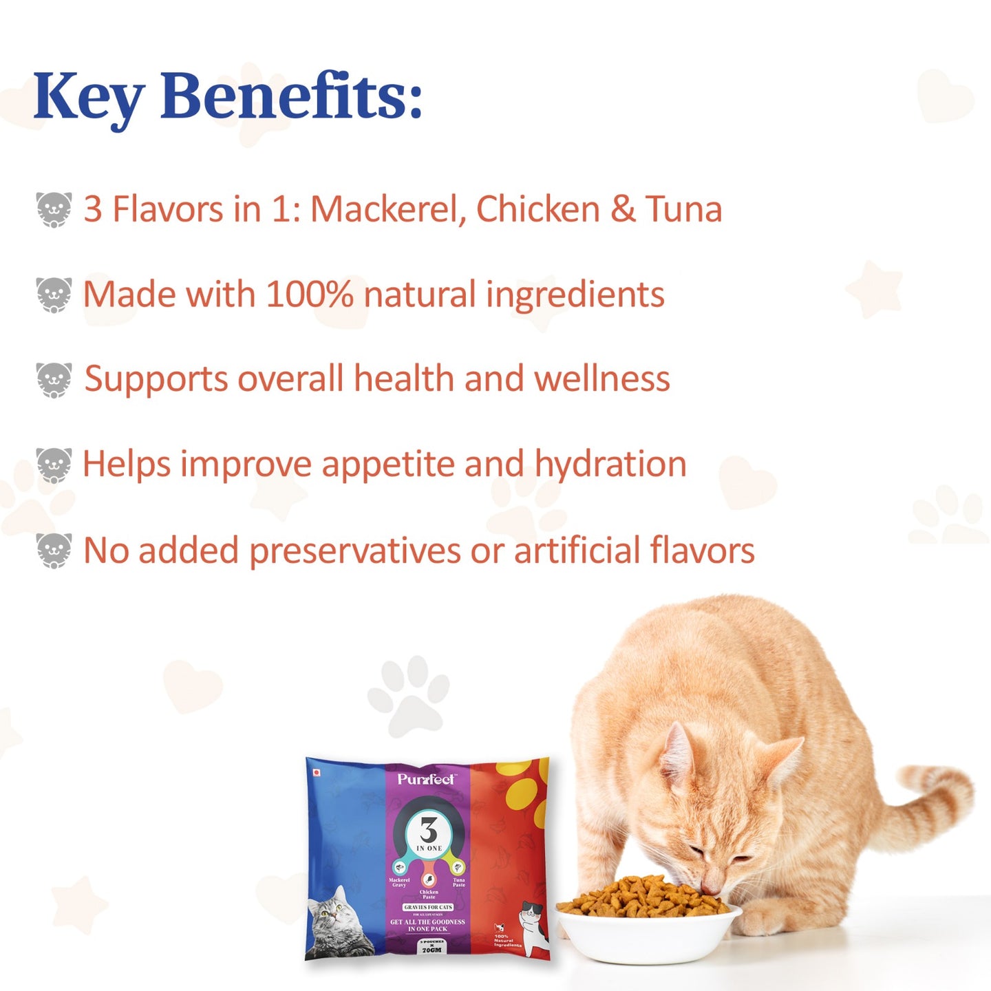 Purfect 3 in One cat food gravy in india 