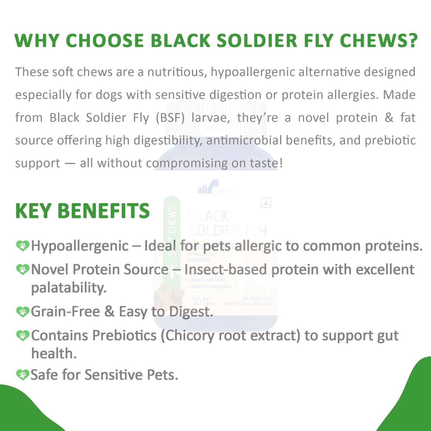 SOFT CHEWS- BLACK SOLDIER FLY FOR DOGS