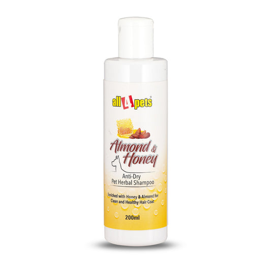 All4pets Almonds Honey Dog Shampoo-200ml