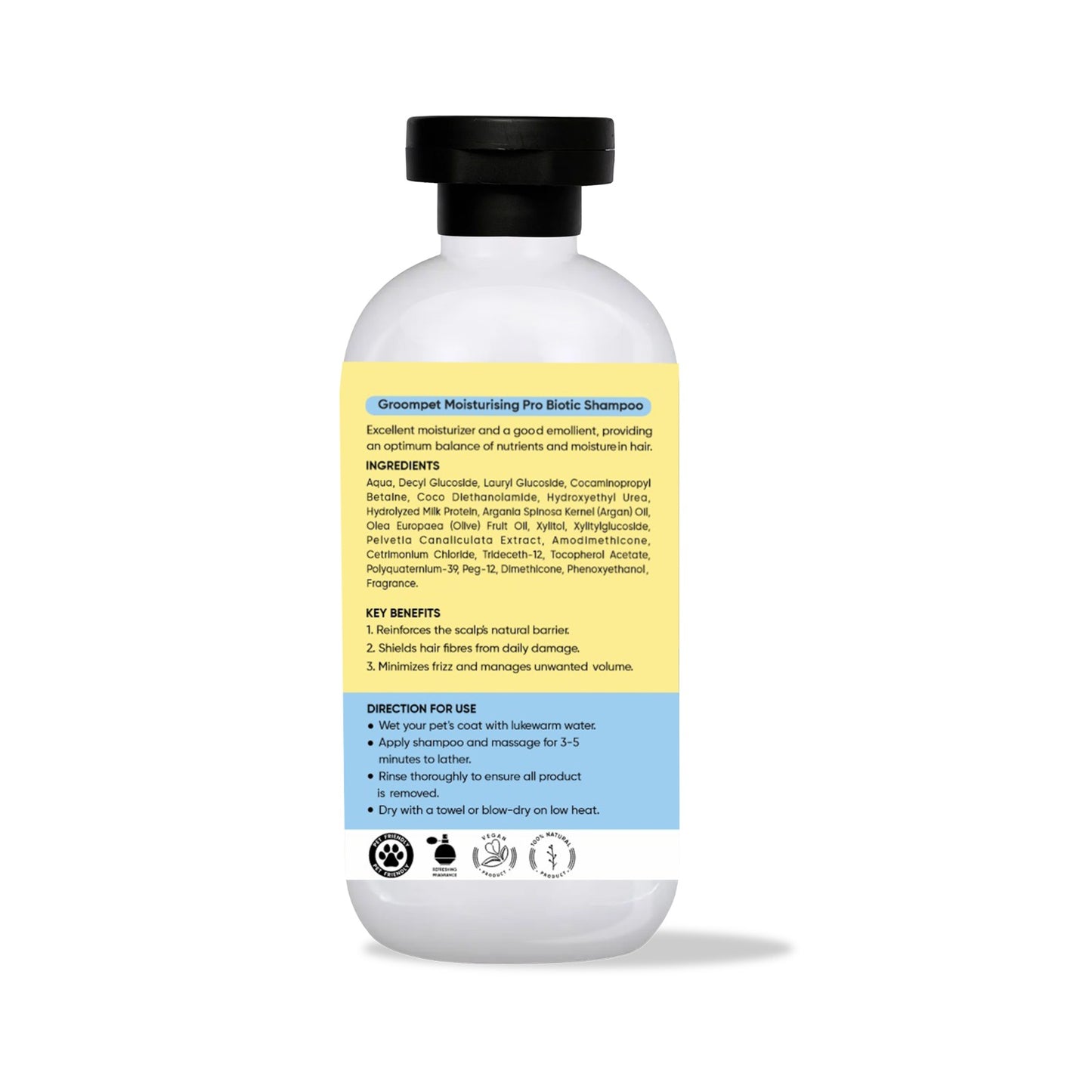 Groompet Probiotic Moisturising Shampoo 300ml | Best Pet Shampoo in India |