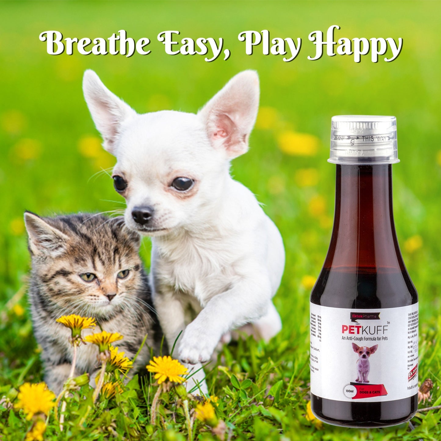 Petkuff Syrup -100ml ( Pack of 2)  An Ayurvedic Boon For Dog's Cough and Breathing problems