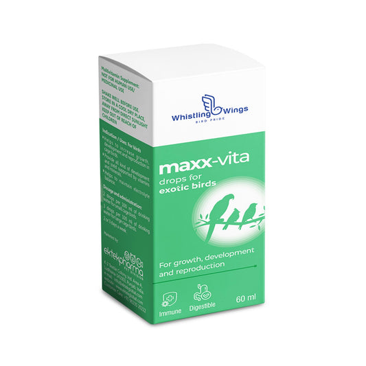 Maxx-Vita Drops for Exotic Birds 60 ML – Growth, Development & Reproduction Supplement | Ektek Global