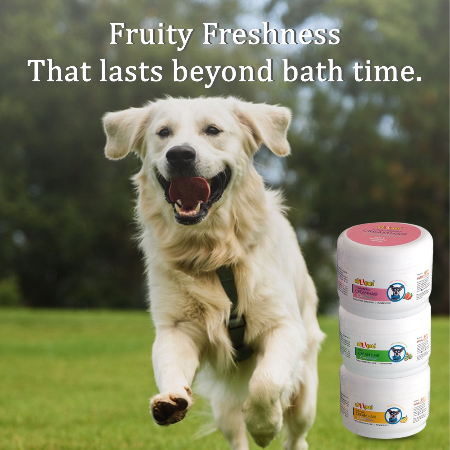 All4pets Cream Hair Conditioner for Pets Tangle Free Shiny Coat-200g