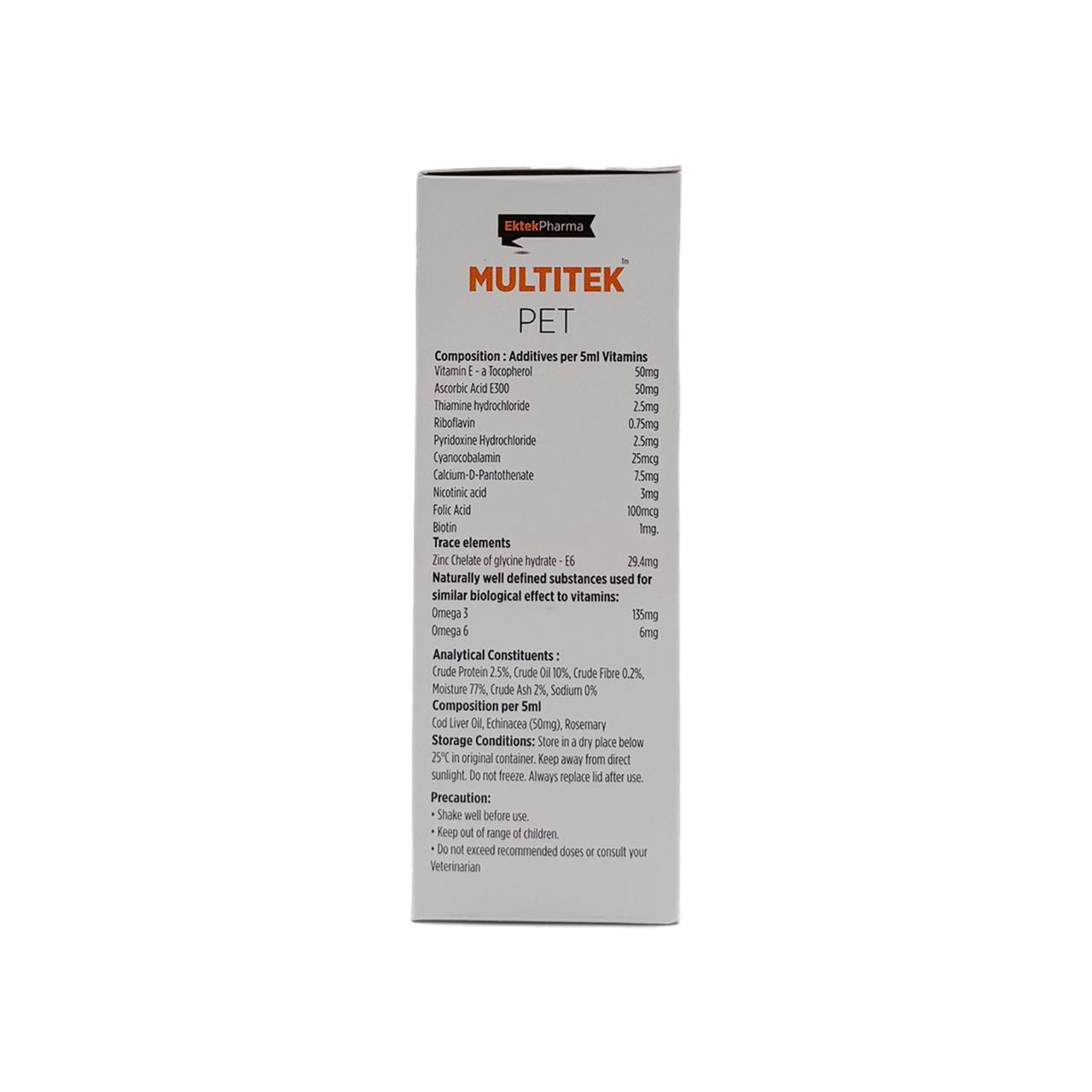 Multitek Pet Syrup 200ml (Enriched with Omega 3)