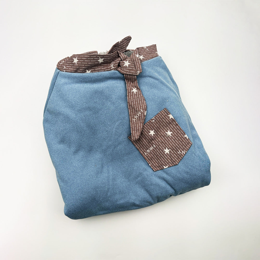 Winter dog dungaree outfit with fleece inner lining