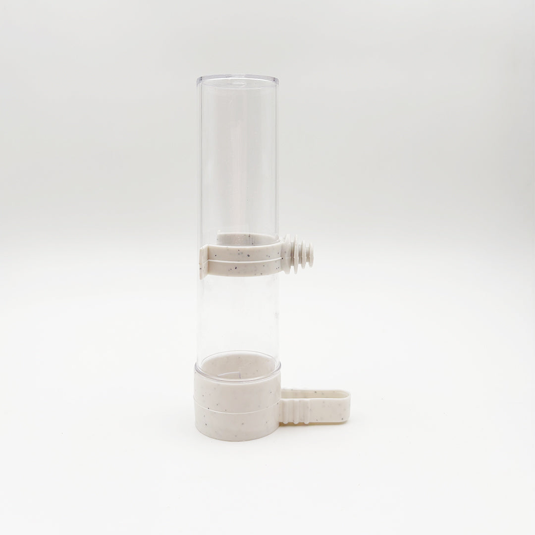 bird water feeder dispenser cage mounted transparent