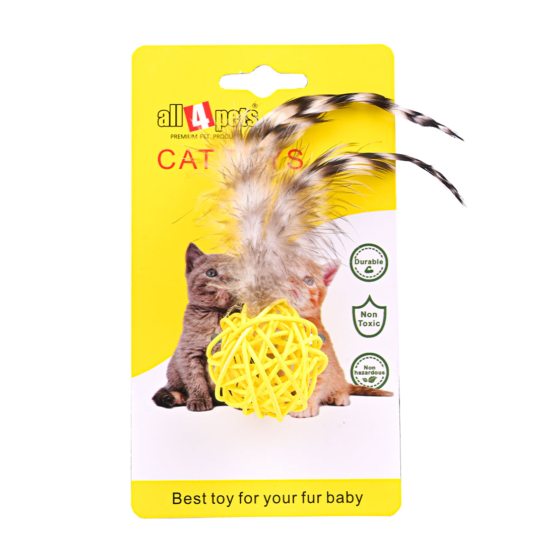 Cat Toy with Feathers