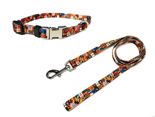 Dog collar and leash set in india 