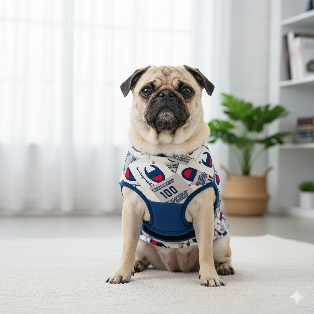 dog_wearing_blue_dual-layer_winter_dog_coat_outdoors