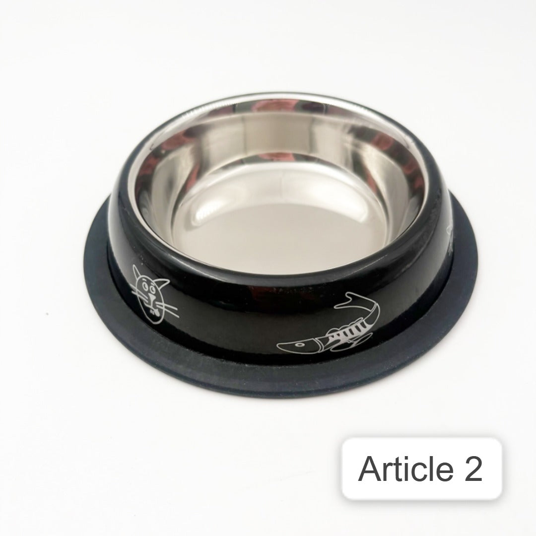 dark blue Printed Pet Bowls