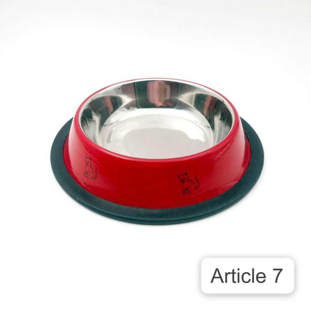 red Printed Pet Bowls